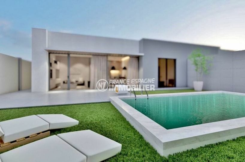 maison a vendre a rosas, 4 pièces nouvelle construction 143 m², piscine privé