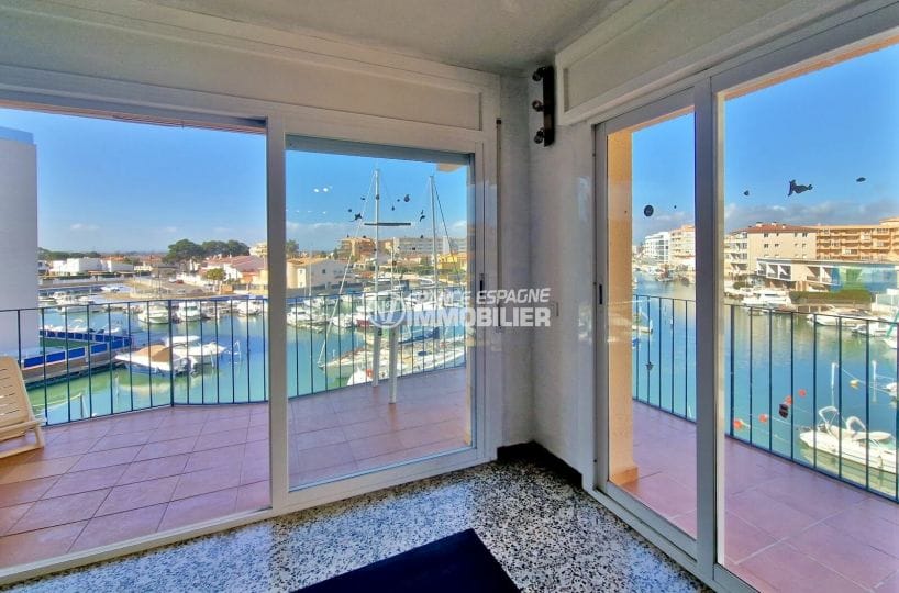 appartement à vendre à rosas espagne, 3 pièces terrasse vue marina 68 m², belle vue marina