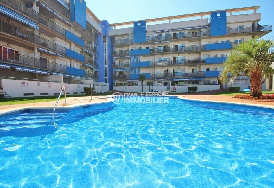 vente appartement roses espagne,2 pièces superbe terrasse 55 m², piscine commun