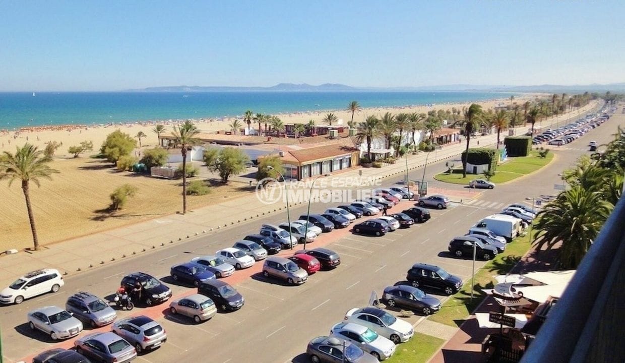 immobilier espagne bord de mer: appartement 3 pièces vue mer frontale 70 m², parking front de mer