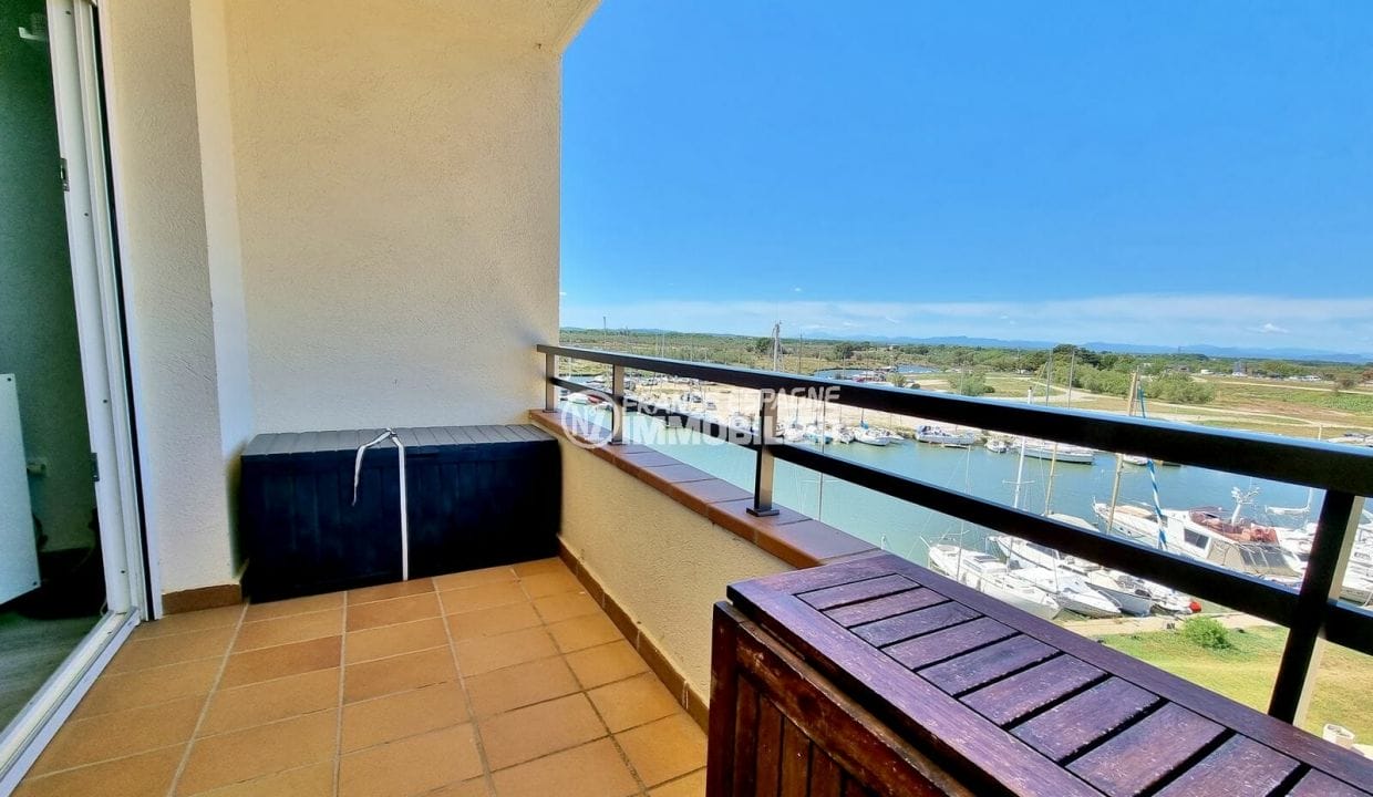 vente appartement rosas, 2 pièces belle vue canal 41 m², terrasse couverte