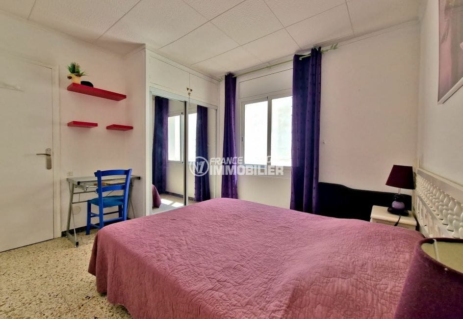 appartement rosas vente, 3 pièces et grande terrasse 80 m², 2ème chambre avec placard