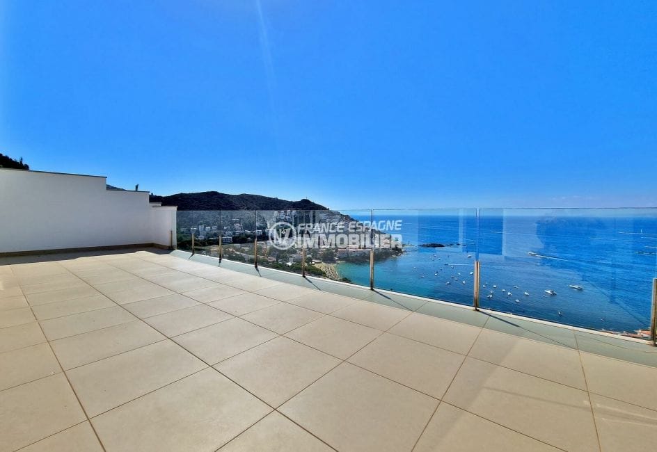 vente immobiliere rosas: villa 5 pièces 250 m² vue mer imprenable, terrasse vue 180°
