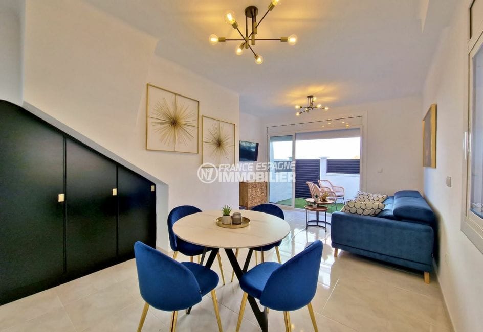 maison a vendre espagne, 3 pièces 60 m² avec amarre, salon/salle à manger