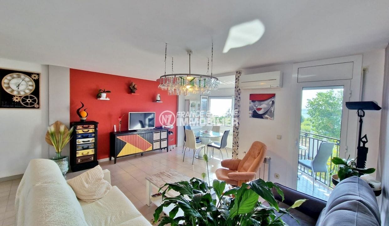 piso en venta en rosas españa, 3 habitaciones 86 m² vista mar/puerto, salon/comedor