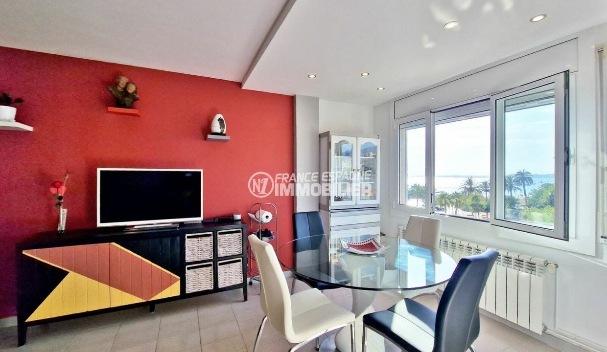 apartment for sale rosas, 3 rooms 86 m² sea/port view, dining room