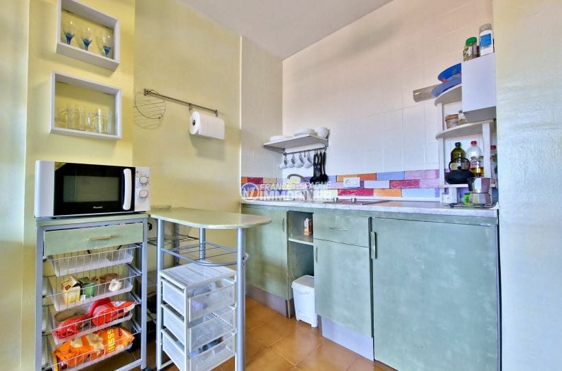 immobilier espagne pas cher: studio 1 pièce 26 m² vue mer latérale, coin cuisine