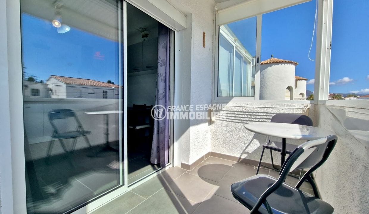 empuria brava apartment, 2 rooms 32 m² renovated, terrace veranda