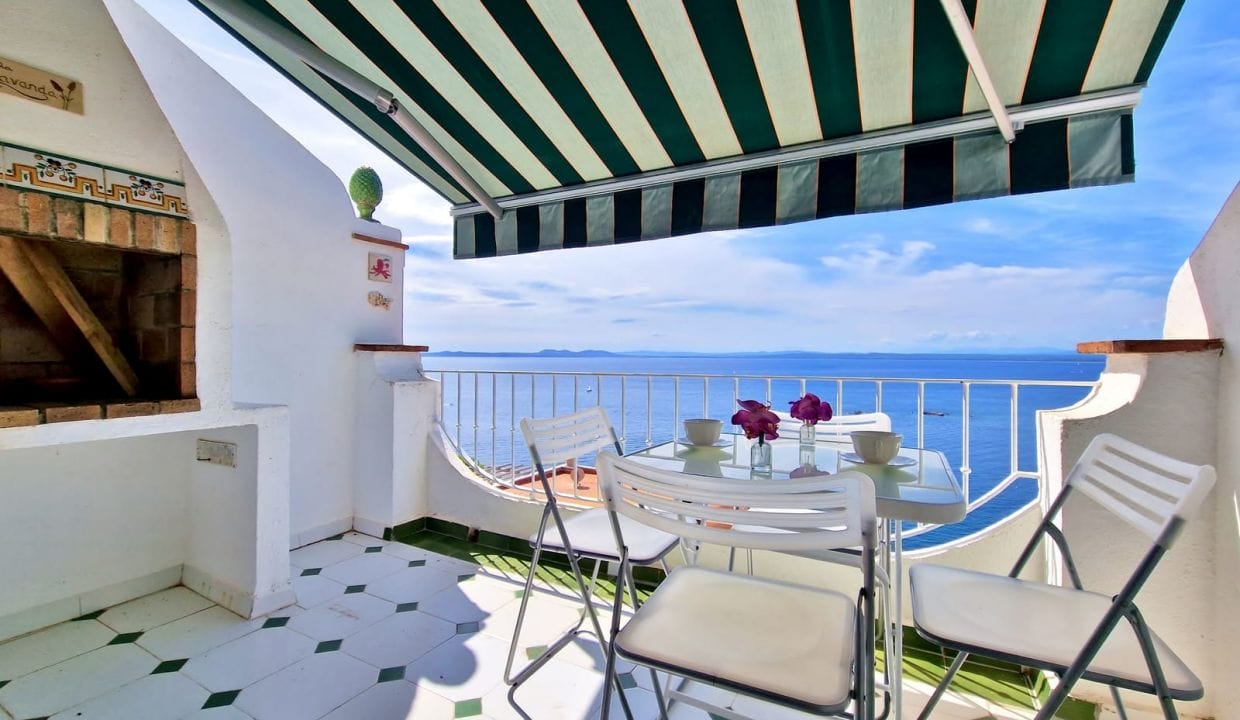 achat maison rosas espagne, 2 pièces 69 m² vue imprenable, terrasse avec barbecue