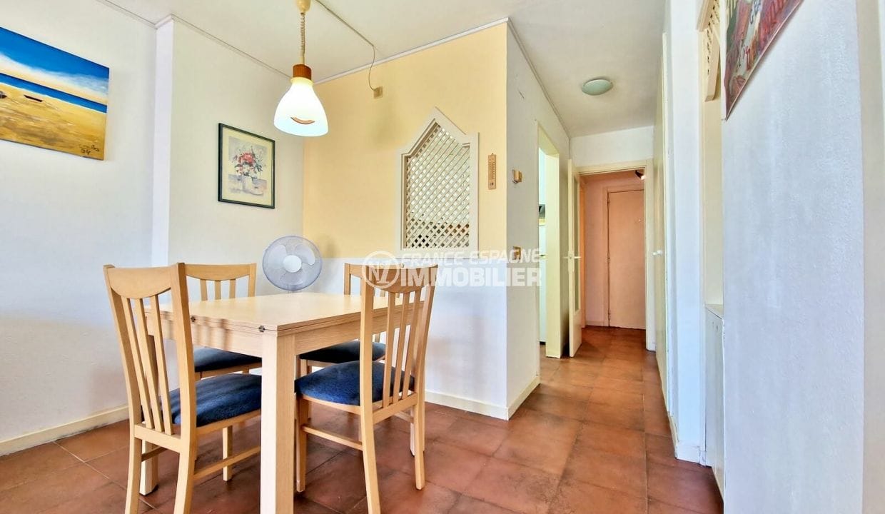acheter appartement rosas, 3 pièces 66 m² avec grande terrasse, salle à manger