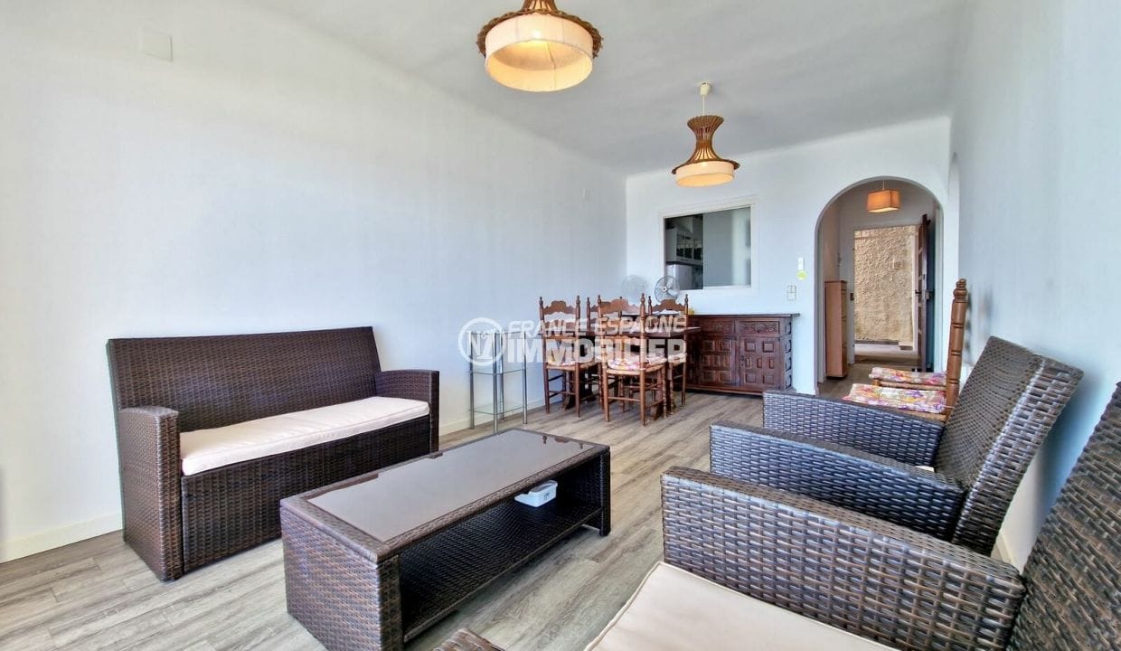 appartement à vendre à rosas espagne, 3 pièces 88 m² avec vue mer, salon/salle à manger