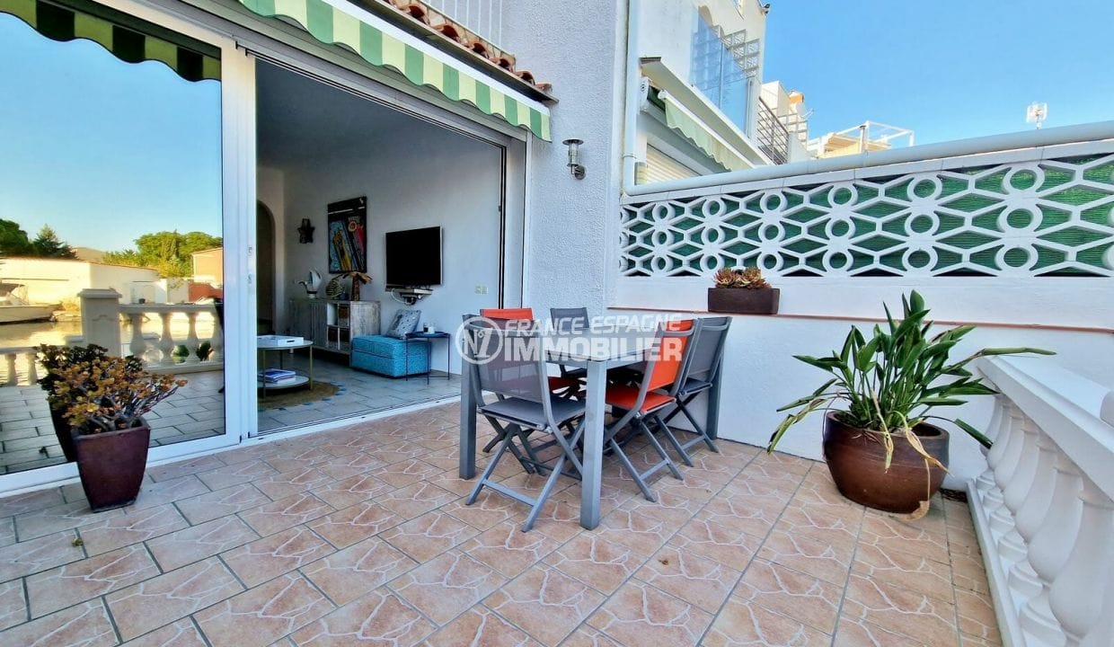 acheter maison empuriabrava, 4 pièces 72 m² vue sur canal, terrasse accès salon