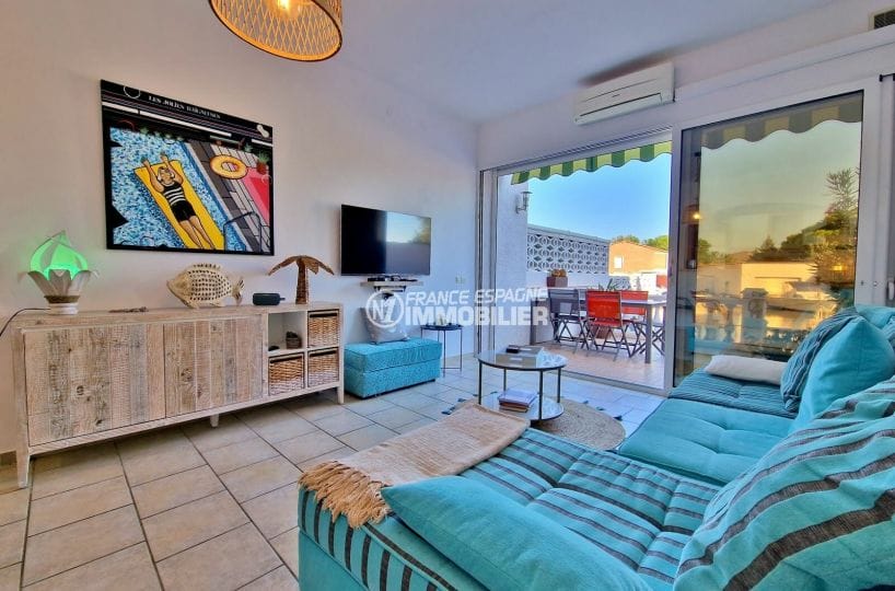 maison a vendre a empuriabrava, 4 pièces 72 m² vue sur canal, salon/séjour