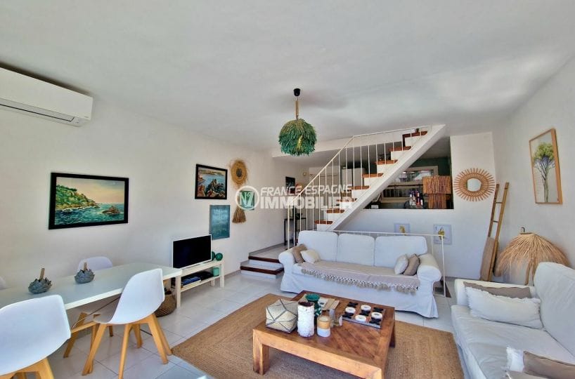 vente immobiliere rosas espagne: villa 4 pièces 120 m² vue mer, pièce à vivre