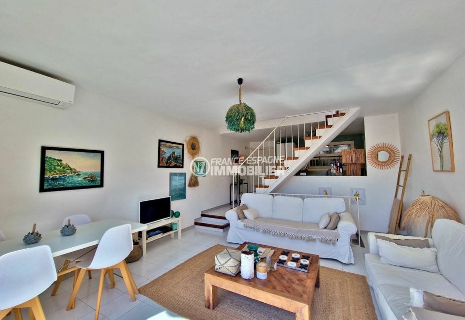 vente immobiliere rosas espagne: villa 4 pièces 120 m² vue mer, pièce à vivre
