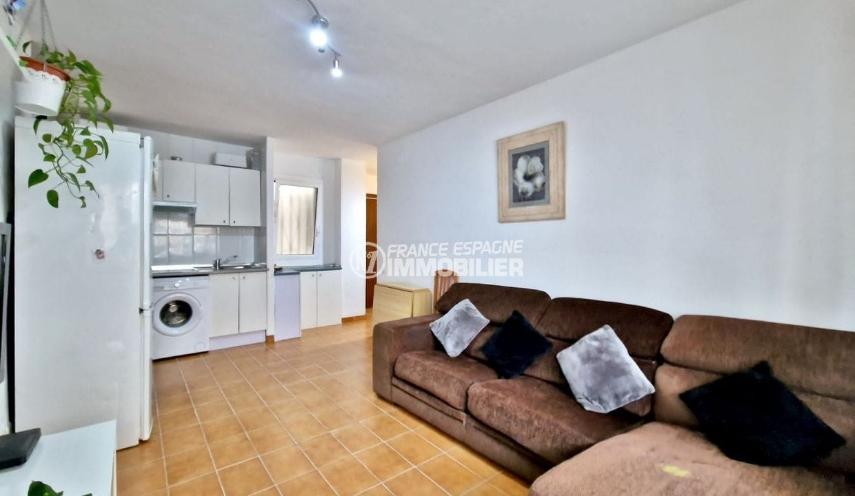 immo costa brava, 3 rooms 43 m² downtown, living room