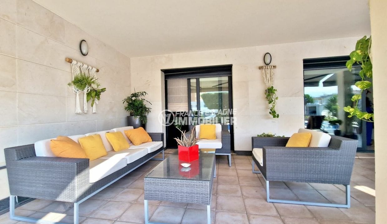 vente immobiliere rosas espagne: villa 6 pièces 523 m² vue sur canal, terrasserdc
