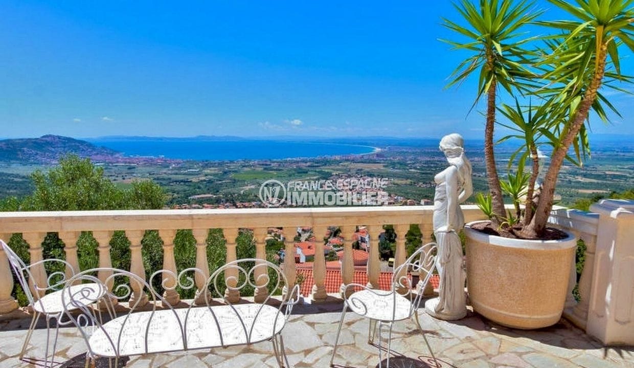 house for sale rosas sea view, 5 rooms 161 m² panoramic view, view bay of roses
