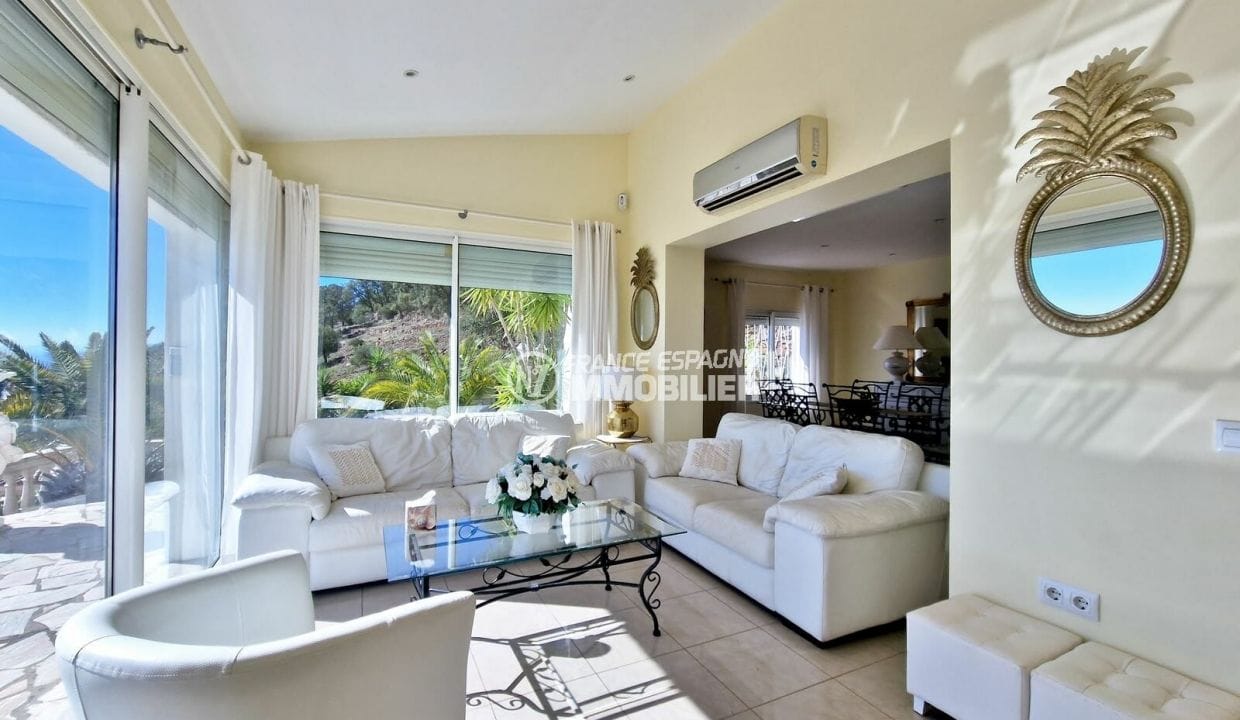 achat villa roses, 5 pièces 161 m² vue panoramique, salon/séjour