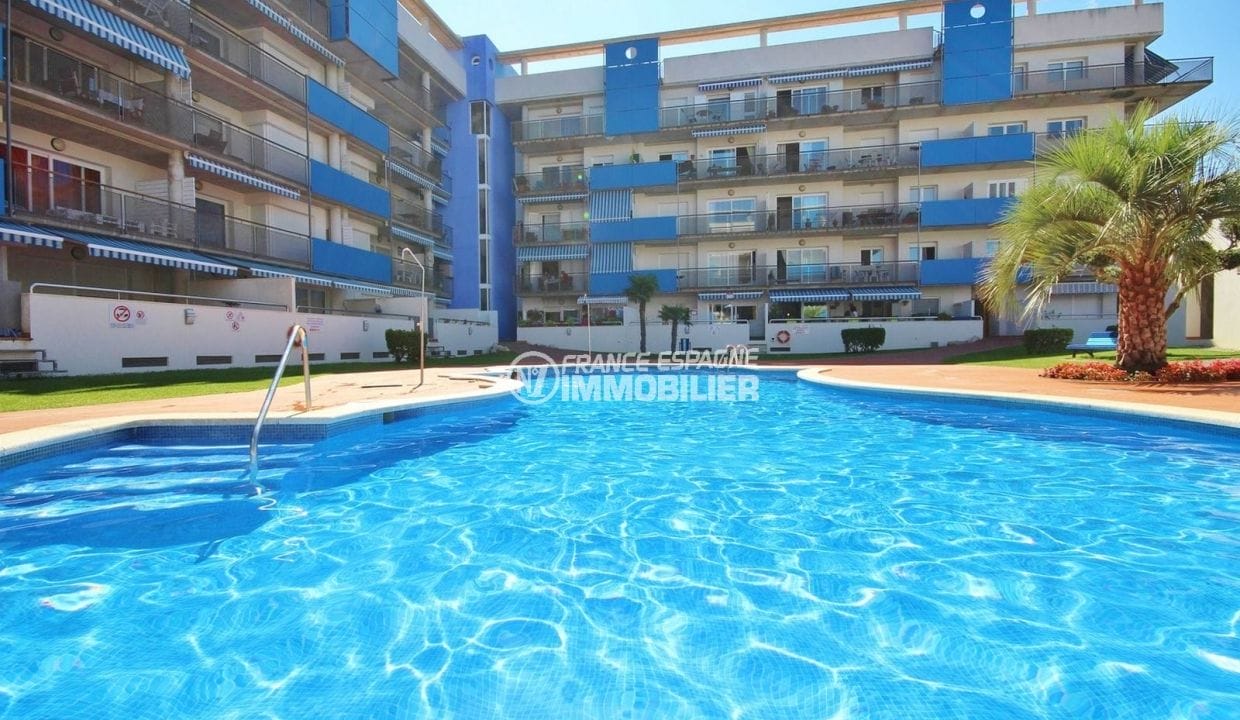 appartement rosas achat, 4 pièces 78 m² atico duplex, résidence avec piscine
