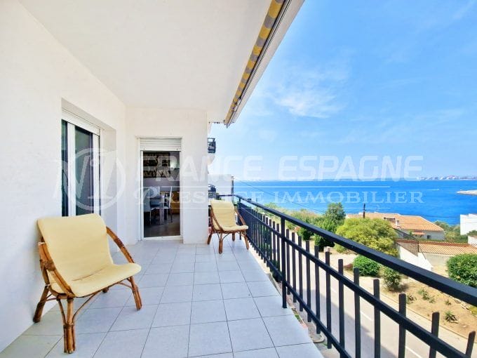 appartement vue mer roses 3 pièces 64 m², terrasse vue mer