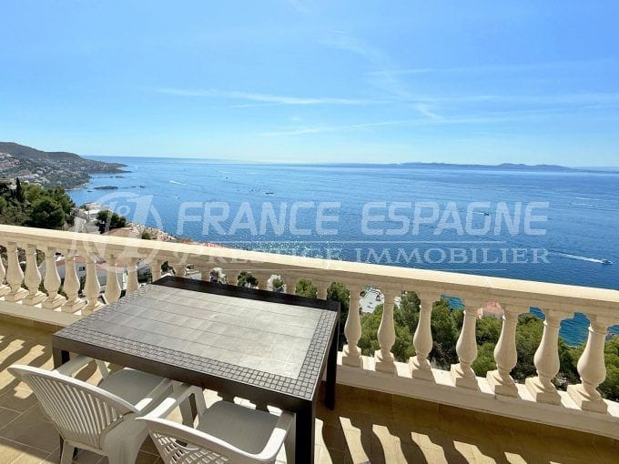 appartement vue mer imprenable roses 3 pièces 90 m², terrasse vue mer