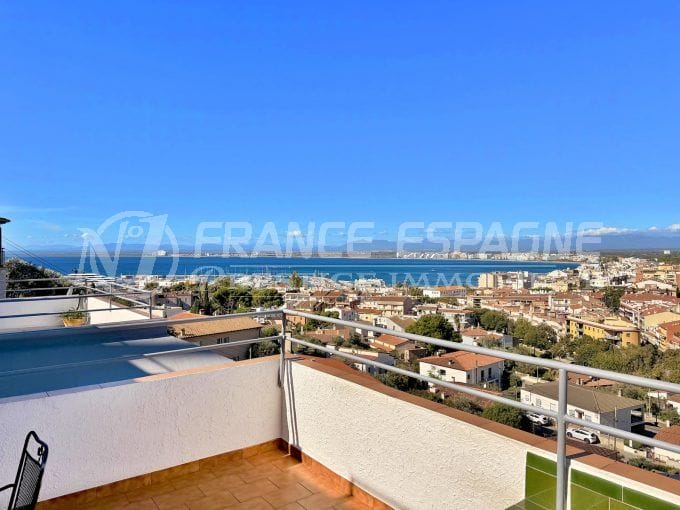 appartement vue mer roses 3 pièces 62 m², belle vue mer